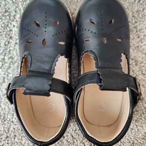 Black Kids Shoes with Cutout Design